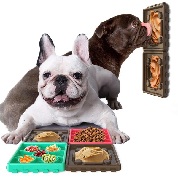 Alimentation lente pour chien, bol d'alimentation pour chien, dispositif de léchage, mangeoire en plastique Anti-étouffement, chiot chat, plat d'alimentation, fournitures pour chiens