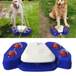 Alimentando el rociador de perros juguete al aire libre baño de baño de verano paso en la fuente de bebida automática dispensador de agua alimentador de agua para perros