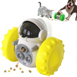 Nourrir des jouets pour chiens aliments interactifs gobelet qui fuyait mangeur lent ralentissement de balle de balle balance chariot chien jouet animaux de compagnie