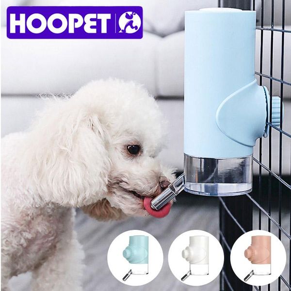 Alimentation HOOPET bouteille d'abreuvoir pour animaux de compagnie bouteille d'eau en plastique pour chien chat distributeur tête de fontaine buveur distributeur de boule mangeoire bouteille suspendue