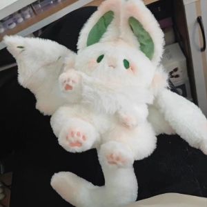 Alimentación Espíritu mágico Conejo de peluche de juguete Murciélago blanco Animal lindo Creativo Divertido Peluche Almohada de peluche Conejito suave Niño Niña Regalo de cumpleaños