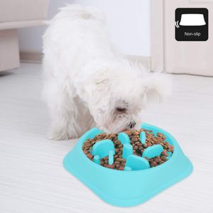 Alimentation naturelle antidérapante Puzzle mangeoire chien napperon bol Anti étouffement nourriture lente bol sain mangeoires pour petits chiens animaux chats