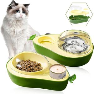 Alimentation Nouveau 690ml chien chat mangeoire bol pour chiens automatique bouteille d'eau potable chaton bols alimentation lente conteneur fournitures