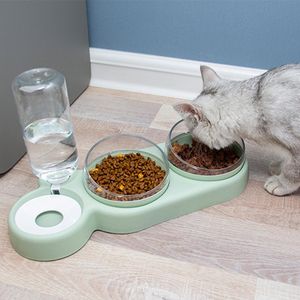 Voerbak voor huisdieren Automatische voerbak voor honden Kattenvoer met waterdispenser Dubbele drinkbak voor honden Kattenschotel Kommen voor voedselbenodigdheden voor huisdieren