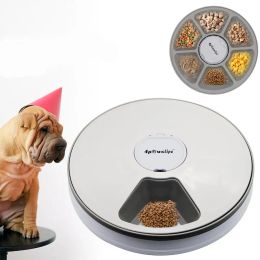 Voeden Hond 6 Grids Automatische Voerbak Met Voice Herinneren 24h Smart Timer Voedsel Dispenser Huisdier Accessoires