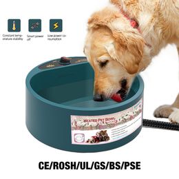 Bol d'alimentation pour chien, nourriture d'hiver, Cage d'alimentation chauffée, Thermostat de chauffage à température constante, bassin pour chien, bols de nourriture pour chiens, bol électrique