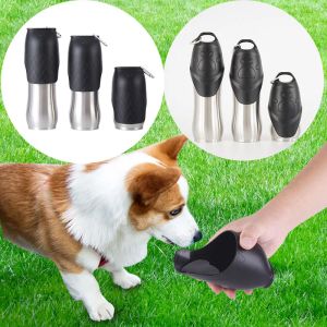 Alimentation pour chien bouteille d'eau isolation Portable distributeur d'eau en acier inoxydable voyage chat marche en plein air fontaine à boire petit grand chien