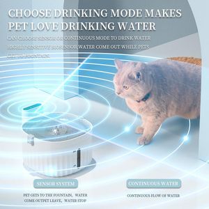 Distributeur de capteur infrarouge intelligent pour animaux de compagnie, fontaine d'eau pour chat à piles, filtre automatique, abreuvoir en acier inoxydable PetSupply