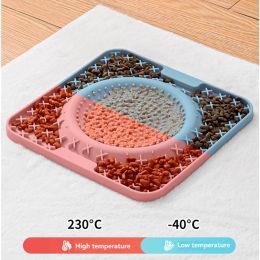Nourrir pour animaux de compagnie Silicone Slend Feeder Dog and Cat Slow Food Lick Pad Distraction Nonslip Puppy chaton Silicone Lick Mat Pet Produit