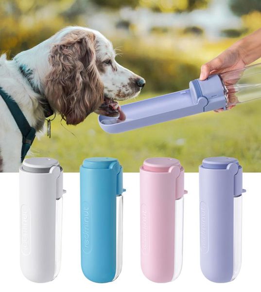 Botella de agua portátil para perros, bebedero de 420 Ml para perros pequeños y grandes, alimentador de agua para perros a prueba de fugas, bebedero, productos para mascotas al aire libre