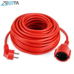 Alimentation multiprise rallonge 5/10/20m câble 16a prises ue 4000w électrique Schuko 1.0mm rouge intérieur extérieur prises ingénierie