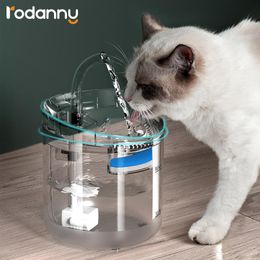 Alimentation Rodanny 2L fontaine d'eau automatique pour chat filtre Intelligent avec robinet distributeur d'eau pour animaux de compagnie capteur d'abreuvoir pour chien mangeoire à boire