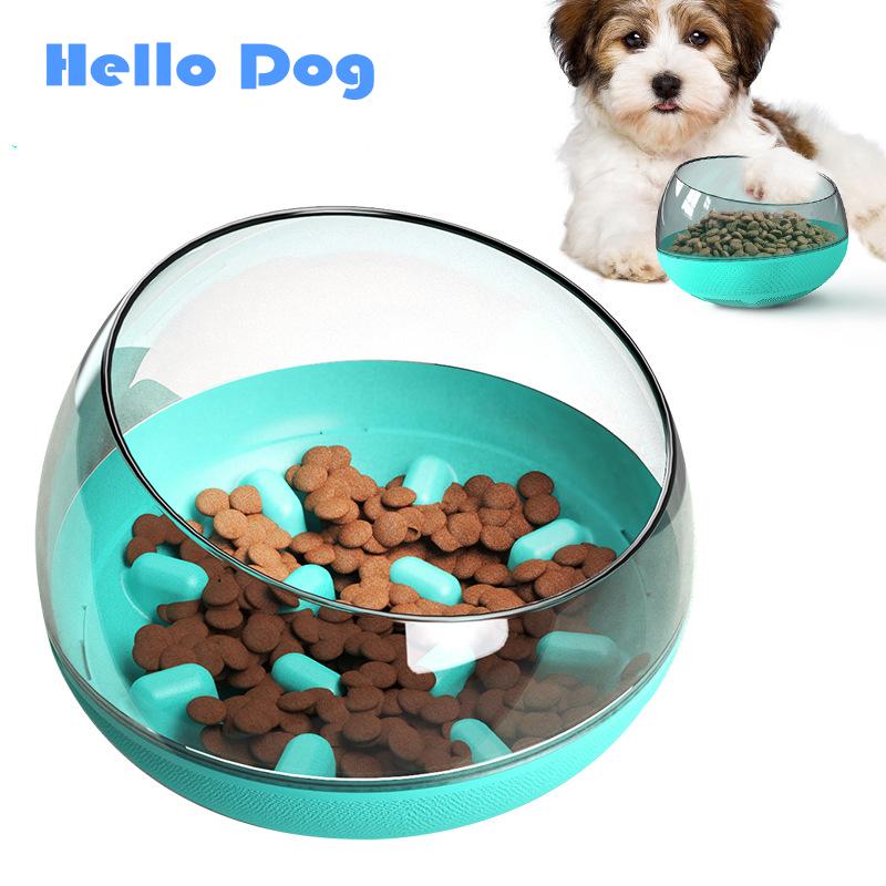 Feeding SpillProof Dog Food Bowl Slow Eating Pet Tumbler Slower Feeder Puppy Dish Drinking Bottle Dog Water Bowl Pet Accessories