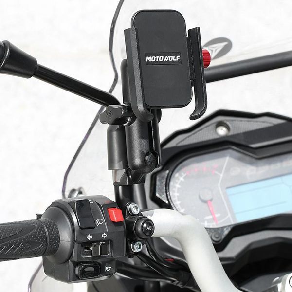 Alimentación Universal 1224v manillar de aluminio motocicleta bicicleta soporte móvil con cargador USB Moto espejo retrovisor soporte para teléfono celular