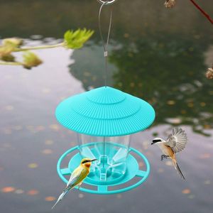 Nourrir un gazebo imperméable Hanging Wild Bird Feeder Continier extérieur avec corde Hang Feeding House Type Fmeneur d'oiseau AVES Decor