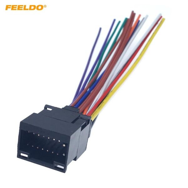 FEELDO 16pin Car Radio Stereo Wire Harness Plug Cable para CHEVROLET AVEO LOVASEDAN CHERY LANDWIND Fashion Aftermarket # 16063263