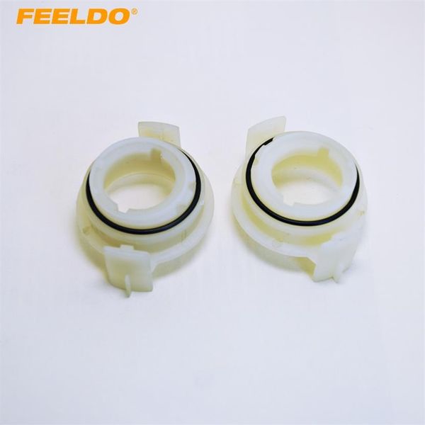 FEELDO 2PCS Coche HID Xenon D2S Bombillas de haz bajo Adaptadores de enchufe de instalación para BMW E46 3-SeriesType2 # 1054272A