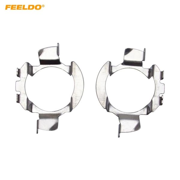 FEELDO 2x faro de coche H7 halógeno a soporte de adaptador de Base LED para BMW X5 Audi A4L VW Nissan Qashqai Benz enchufes de bombilla de Clip #5536286U