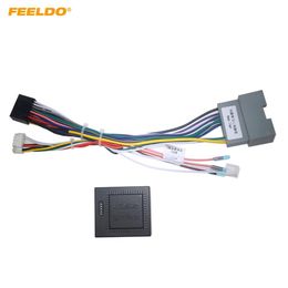 Faisceau de câblage Android FEELDO Car 16pin avec Canbus pour Jeep Wrangler JK 2008-2018 Installation stéréo de rechange # 65692475