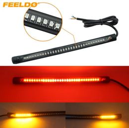 Feeldo Red en Amber Motorcycle Car 48led LED Turn Signal Light Tail Rem Stop Lipplaat Lamp achterlicht 23761414126