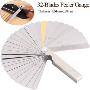 Feeler -meter set 32 ​​fret gitaar nek relief snaar hoogte gutier gereedschap guage 1 set van 32 mes feeler meter