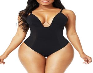Feelirl Women Deep V BodySit Body Slimming Body Shaper u plonge soutien-gorge BRA Backless Sous-vêtements sans linge sexy FAJAS 2106290218