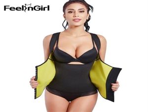 Feelingirl Women039s Zweet Body Shaper Tummy Fat Burner Afslankvest Gewichtsverlies Shapewear Neopreen Taille Trainer 3 Haken 20121394976