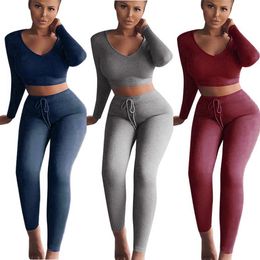 Sweater Lange Mouwen Elastische Taille Broek Dames Zoete 2 stks Trainingspakken Dames Kleding Set Sweatsuit Winter Casual TRUSE