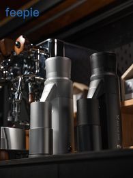 Feepie Electric Coffee Grinder Black Silver 7Core 48mm Burr Bean Miller pour Espresso Filter 240423