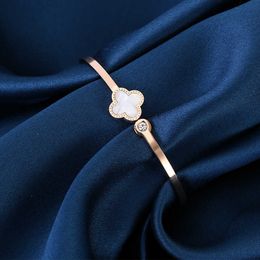 Feerie Van Bracelet Koreaanse klassieke klaver diamant armband titanium staal accessoires roestvrijstalen eenvoudige sieraden