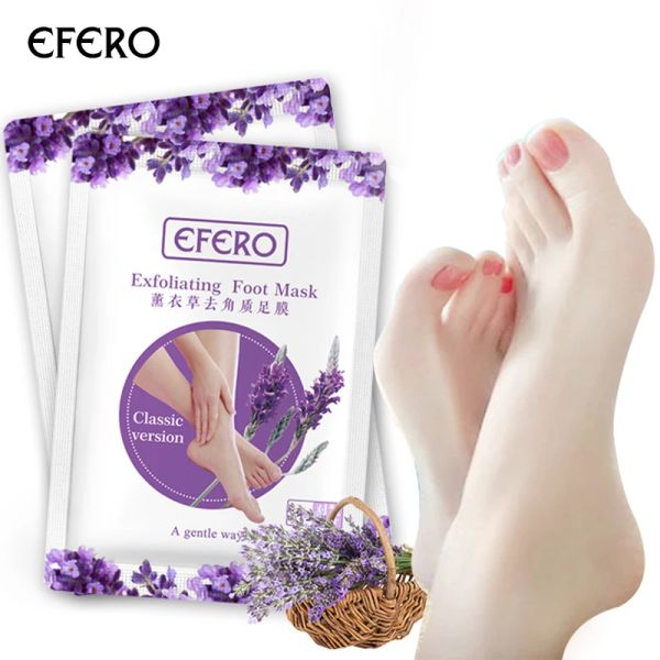 Pies 6 pares de mascarillas exfoliantes para pies cuidado de la piel Peeling de pies piel muerta mascarillas para pies de lavanda calcetines para pedicura crema para pies para tacones