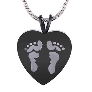 Pieds IJD8006 Coeur gravé 316l Collier de crème en acier inoxydable