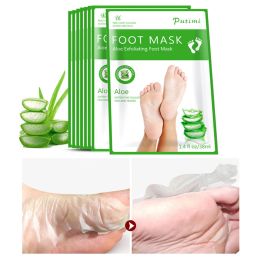 Pies Laikou Exfoliante de la máscara del pie Retire las cutículas de la piel muerta Cuidado del bebé Peeling Foot Film Socks para pedicura Cuidado de la piel transpirable