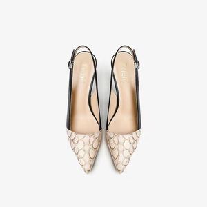 Feigle Baotou Sandals Femmes 2024 Nouveau Pointy One-Line Backle Stietto Shoes Summer Fashion TOUT