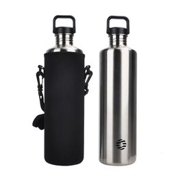 FEIJIAN bouteille d'eau en acier inoxydable Portable cyclisme sport étanche sans BPA grande capacité avec sac 240325