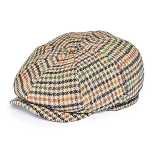 FEINION casquette gavroche pour hommes femmes à chevrons 50% laine Tweed casquettes plates jaune vert Cabbies pilote chapeau 068 201216240M
