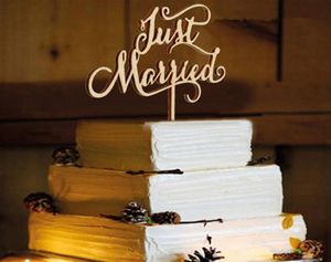 Feis nouveauté romantique Just Married We do Happy Birthday lettre insérée carte gâteau topper décoration de mariage gâteau accessoire 8424077