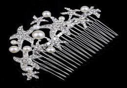 feis entier élégant étoile de mer perlamond perle décoration de cheveux perles épingles de bijoux en cristal marie accessoire de mariage ornement3962252