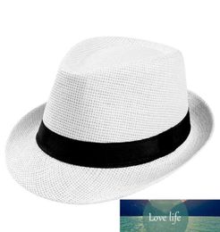 feitong unisexe femmes hommes mode été décontracté à la mode de plage du soleil Panama jazz chapeau cowboy fedora chapeau gangster cap5057372