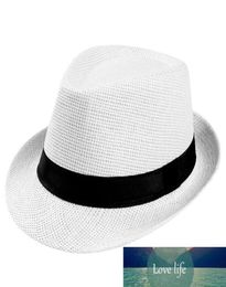 feitong unisexe femmes hommes mode été décontracté à la mode de plage du soleil Panama jazz hat cowboy fedora chapeau gangster cap9700339