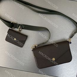 FELICIE STRAP sacs à bandoulière Cartable pochette pour femme designer sac de messager Luxe Cross Body Porte-cartes amovible dame sacs à main vintage Fermeture à bouton-pression