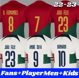 Felix Joao Soccer Jerseys Ruben Portugieser Neves Diogo J. Otavio 22 23 Portugais Team Football Shirt Men Kids Kit