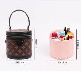 Vilttas Organizer voor Lady Designer Cannes Handtas Inner Pouch Women Bucket Shape Purse Articles Storage Kit 5 Colors 2 Style