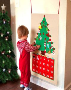 Felt Christmas Tree Advent Calendar Ornement suspendu nativité Décorations de Noël pour le nouvel an pour le Nouvel An4836186