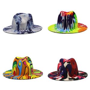 Feutre Fedora chapeaux pour hommes femmes Jazz large bord casquette mode Panama casquettes Imitation laine femme homme hommes chapeau