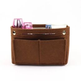 Inserto de fieltro de la bolsa de maquillaje de maquillaje Organizador de bolso de viaje de la cartera interior Bolsas cosméticas portátiles de almacenamiento TOTE1.Para la bolsa de inserto de fieltro