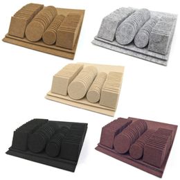 Pads en feutre 80 / 130pcs Round Square Heavy Duty Stick Stick Pad Supplies pour la table à manger de fête de festival Protection