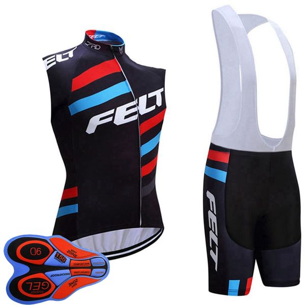 Felt Team 2021 verano transpirable para hombre ciclismo sin mangas Jersey chaleco babero conjunto de ropa de bicicleta uniforme de bicicleta ropa deportiva al aire libre Ropa Ciclismo S21050649