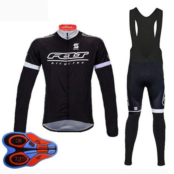 Felt Team Herren Langarm-Radtrikot, Trägerhose, Anzug, MTB, Fahrrad-Outfits, Fahrrad-Shirts, Straßenrennkleidung, Sportbekleidung, Ropa Ciclismo S21050638