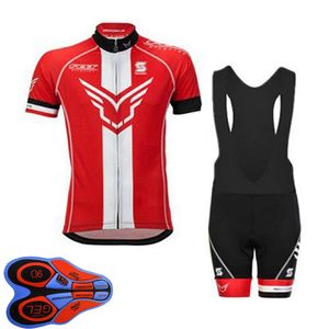 Feutre Équipe Ropa Ciclismo Respirant Hommes Cyclisme À Manches Courtes Jersey Cuissard À Bretelles Ensemble D'été Route Racing Vêtements En Plein Air Vélo Uniforme Sport Costume S210050586